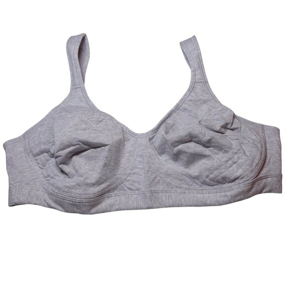 Playtex 18 Hour Ultimate Lift & Support Wireless Full Coverage Bra Sz 42B Gray - Picture 2 of 8
